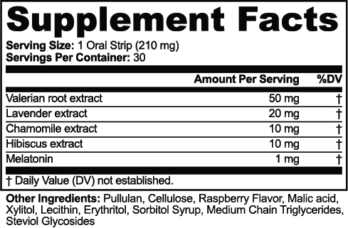 Sleep Strips Supplement Facts