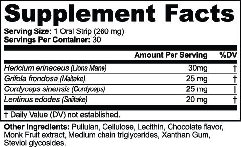 Clarity Strips Supplement Facts